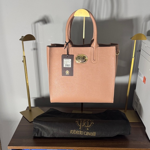Roberto Cavalli Handbags - Roberto Cavalli Blush Leather Tote